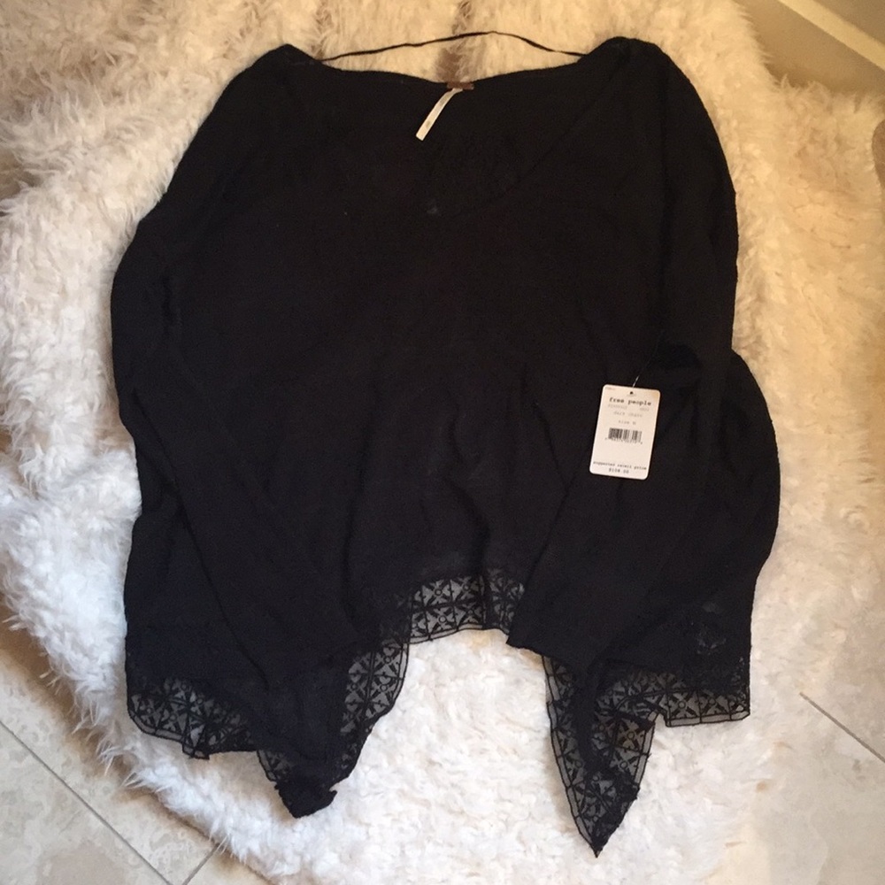 NWT Free People split back sweater size M